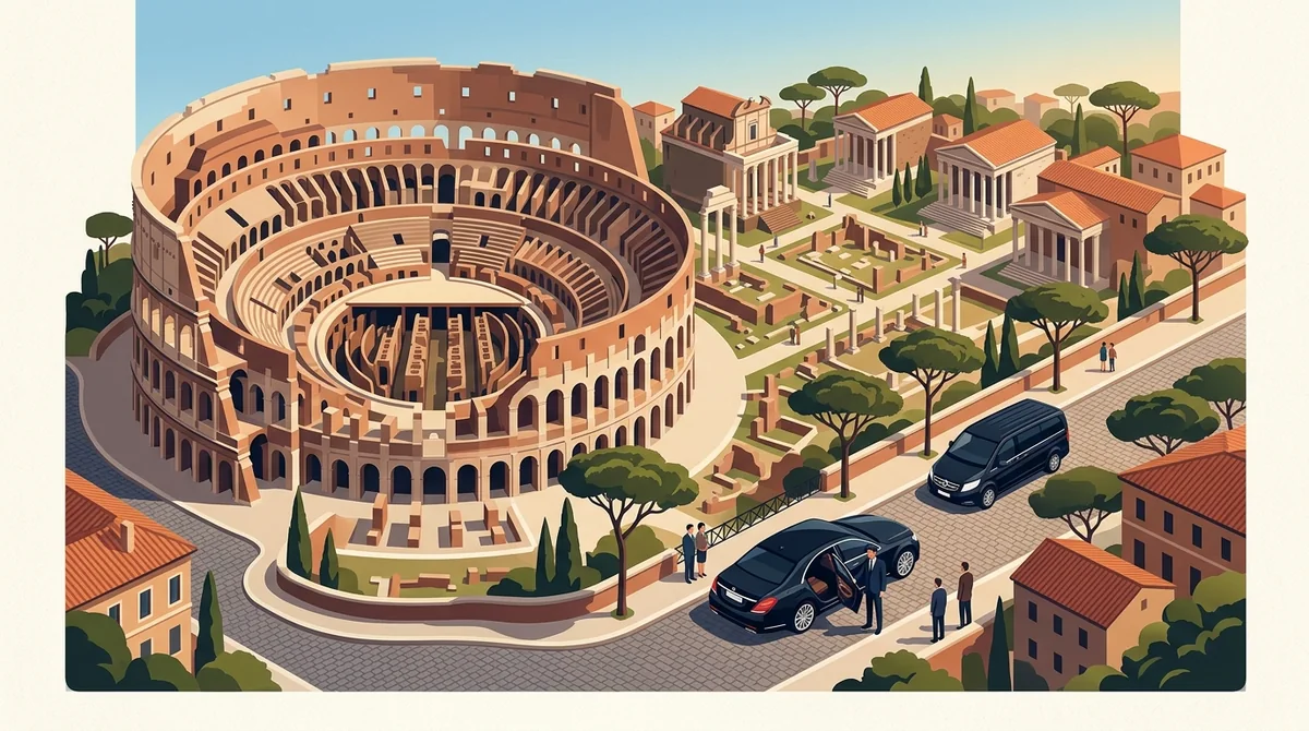Servizio di Noleggio con Conducente NCC e autista privato di lusso al Colosseo a Roma