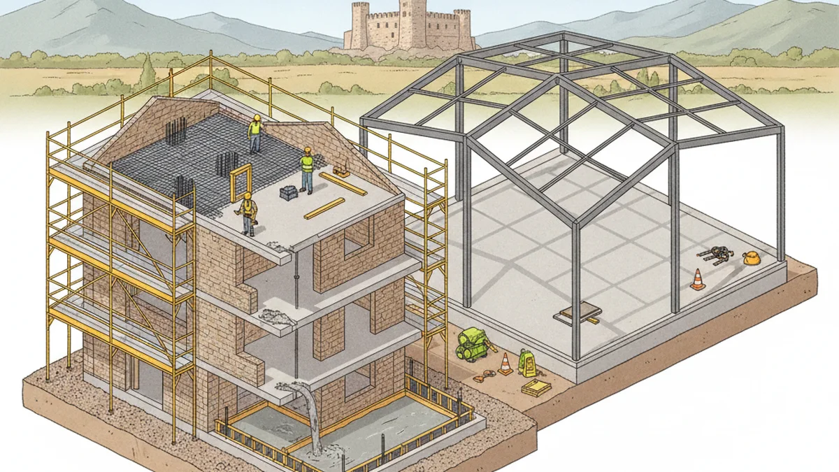 Spaccato architettonico cantiere opere edili e consolidamento strutturale a Fondi