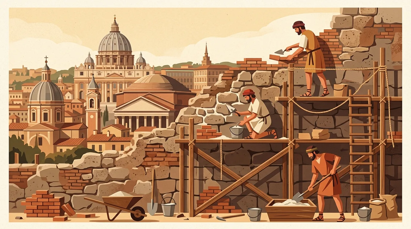 Spaccato architettonico cantiere opere edili e consolidamento strutturale a Roma